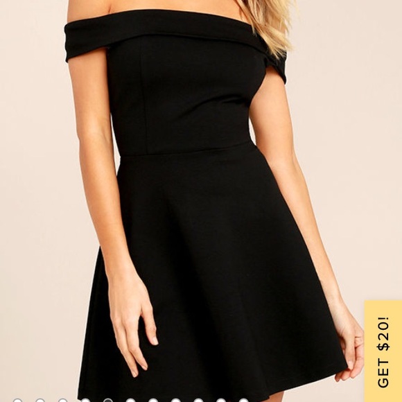 SOLD-NWT Season of Fun Off the Shoulder Black Dress - Picture 2 of 4